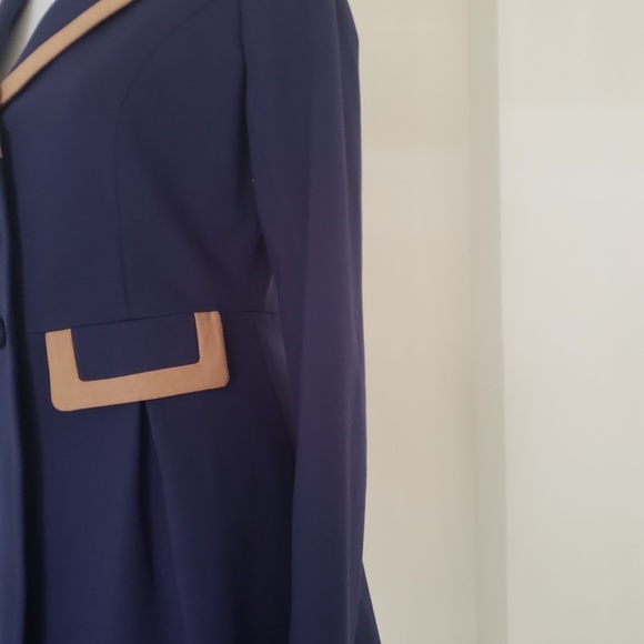 NWT JULIE BROWN NAVY PEACOAT SIZE PETITE - Picture 3 of 8